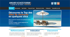 Desktop Screenshot of annuaire-vacances-tourisme.com