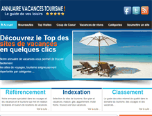 Tablet Screenshot of annuaire-vacances-tourisme.com
